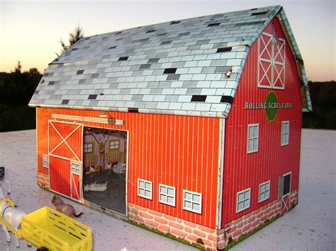 vintage metal toy barn for sale 